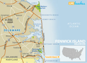 Map of Fenwick Island, Delaware