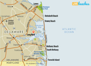 Map of Long Neck, Delaware