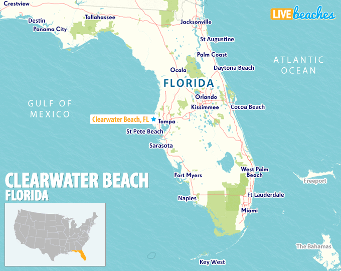 map of clearwater florida Map Of Clearwater Beach Florida Live Beaches