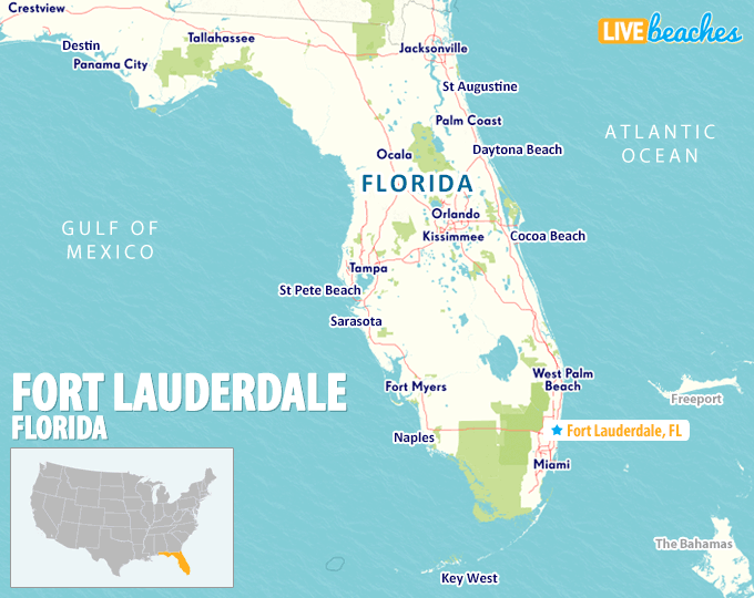 ft lauderdale map of florida Map Of Fort Lauderdale Florida Live Beaches ft lauderdale map of florida