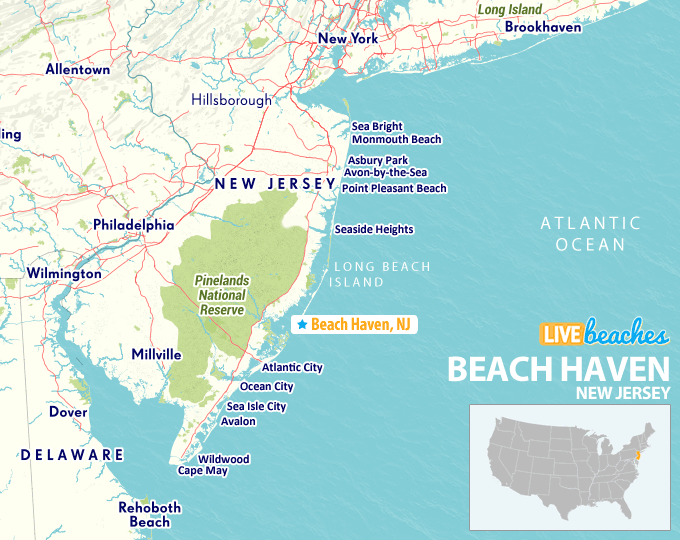 Map of Beach Haven, New Jersey