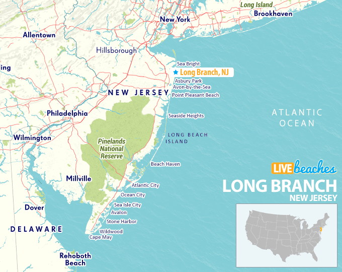 Map of Long Branch, New Jersey