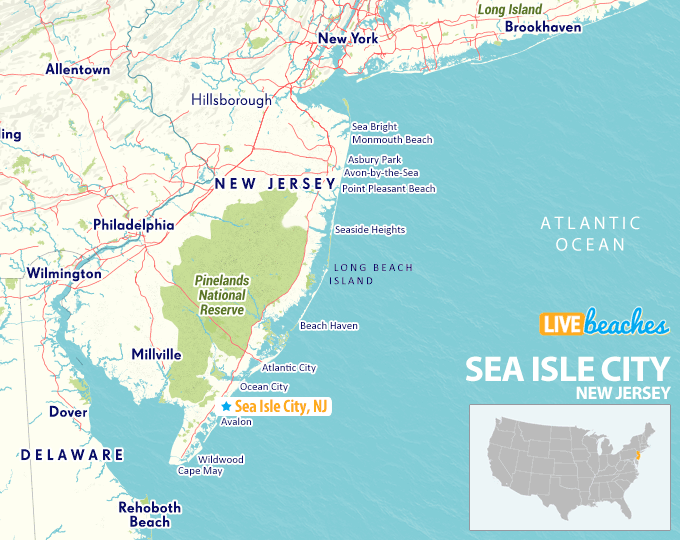 Map of Sea Isle City, New Jersey