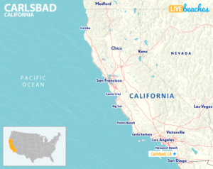 Map of Carlsbad California - LiveBeaches.com