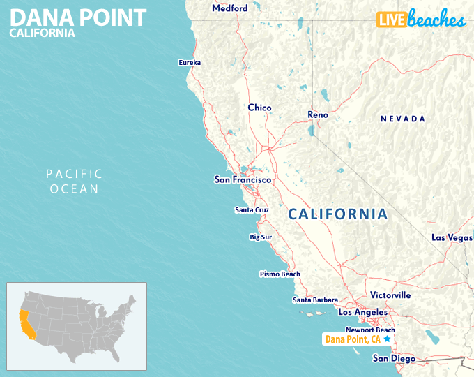 Map of Dana Point California - LiveBeaches.com
