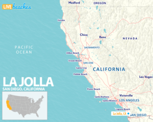 Map of La Jolla San Diego California - LiveBeaches.com