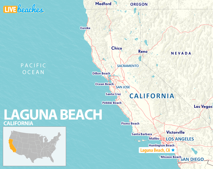 Map of Laguna Beach California - LiveBeaches.com