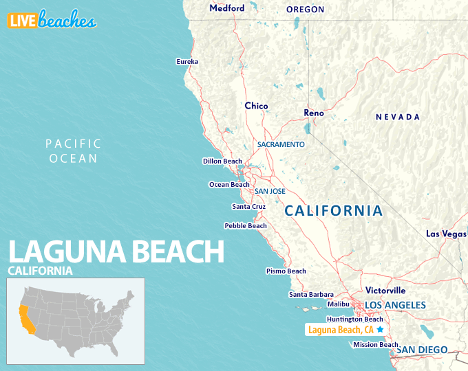 beaches in california map Map Of Laguna Beach California Live Beaches beaches in california map