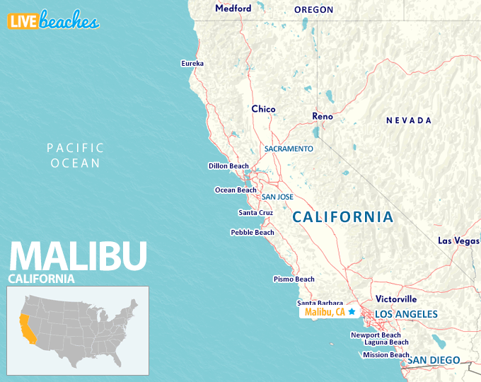 Map of Malibu California - LiveBeaches.com