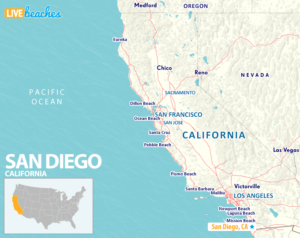 Map of San Diego, California - LiveBeaches.com
