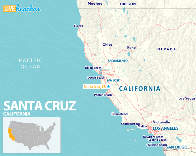 map of santa cruz ca Map Of Santa Cruz California Live Beaches map of santa cruz ca