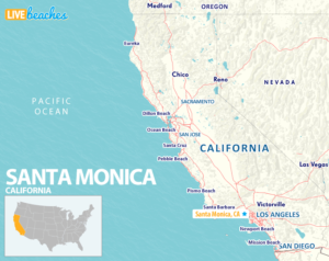 Map of Santa Monica, California - LiveBeaches.com