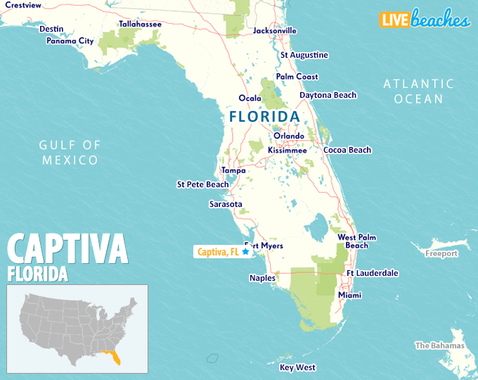 Map of Captiva, Florida - LiveBeaches.com