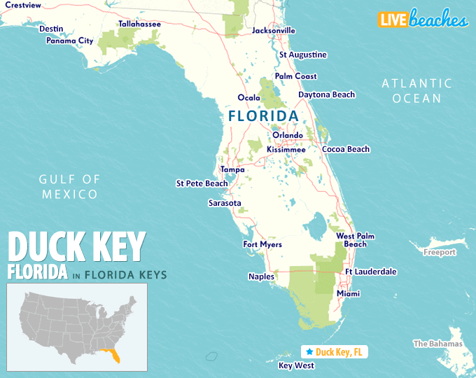 Map of Duck Key, Florida - LiveBeaches.com