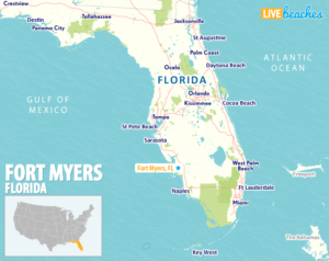 Map of Fort Myers, Florida - LiveBeaches.com