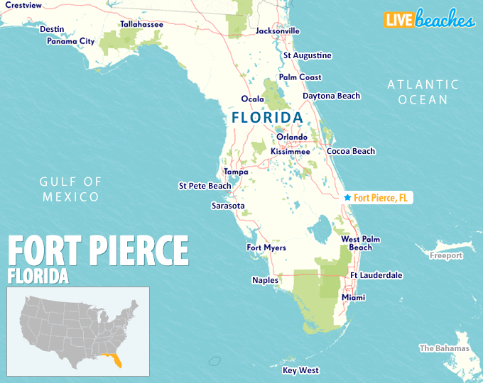 Map of Fort Pierce, Florida - LiveBeaches.com