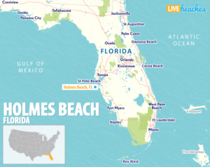 Map of Holmes Beach, Florida - Live Beaches