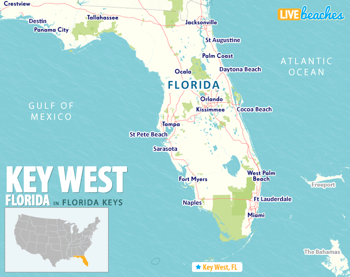 key west florida map Map Of Key West Florida Live Beaches