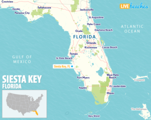 Map of Siesta Key, Florida - LiveBeaches.com