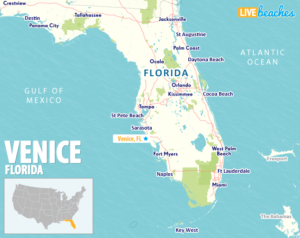Map of Venice, Florida - LiveBeaches.com