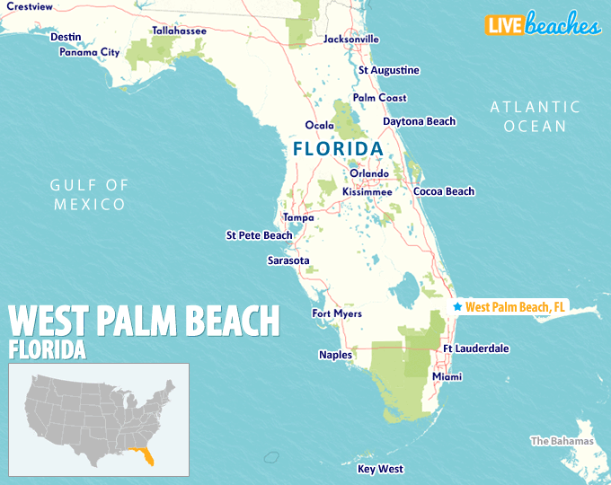 Map Of West Palm Beach Michelin West Palm Beach Map Viamichelin