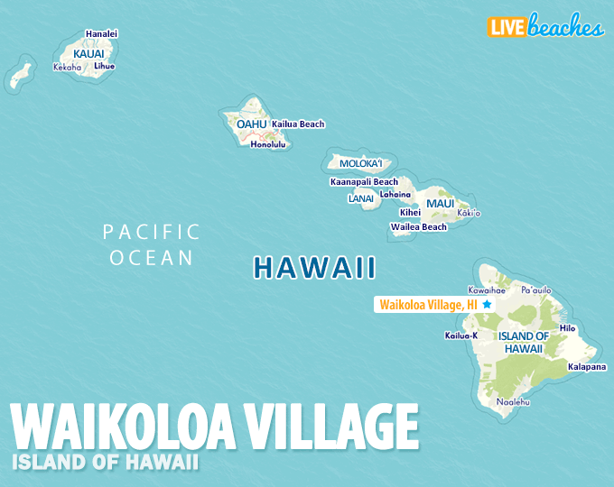 Map of Waikoloa Village, Hawaii - LiveBeaches.com