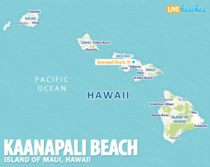 Map of Kaanapali Beach, Hawaii - LiveBeaches.com