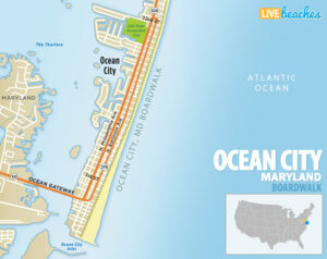 Map of Ocean City, Maryland - Live Beaches