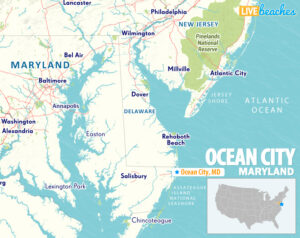 Map of Ocean City, Maryland - Live Beaches