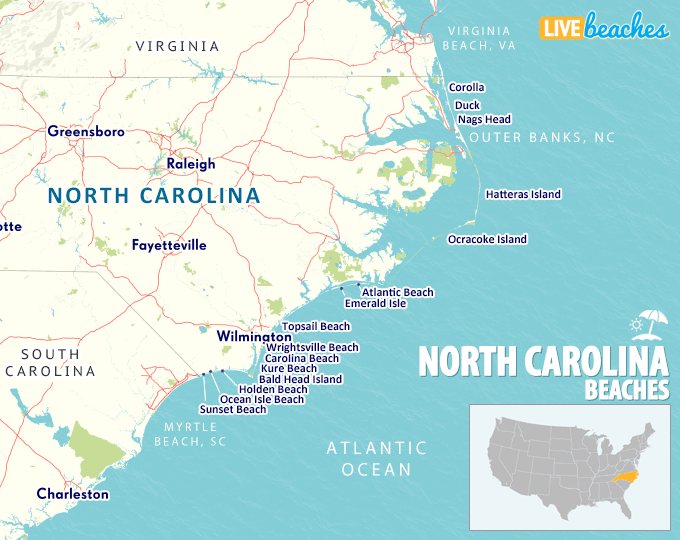 Map Of South Carolina Coast Beaches - Tony Aigneis