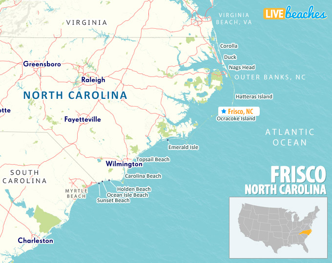 Frisco NC Map - LiveBeaches.com