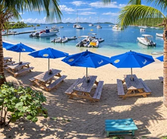 Live Cruz Bay Webcam from The Beach Bar, St. John, Caribbean
