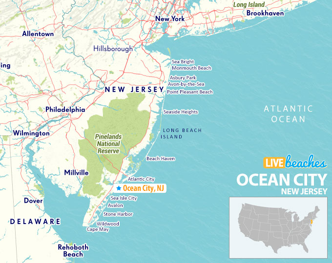 Map Of Ocean City New Jersey Live Beaches Map Of Ocean City New Jersey Live Beaches