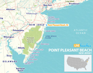 Point Pleasant Beach New Jersey Map - LiveBeaches.com
