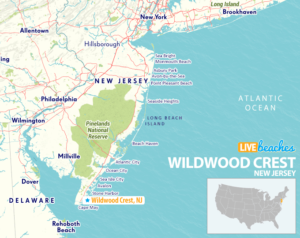 Wildwood Crest New Jersey Map - LiveBeaches.com