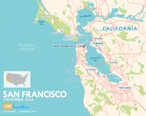 San Francisco, California Map, Best Beaches, USA - LiveBeaches.com