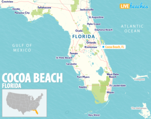 Map of Cocoa Beach, Florida - LiveBeaches.com