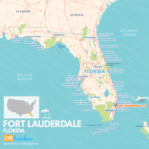 Map of Fort Lauderdale, Florida