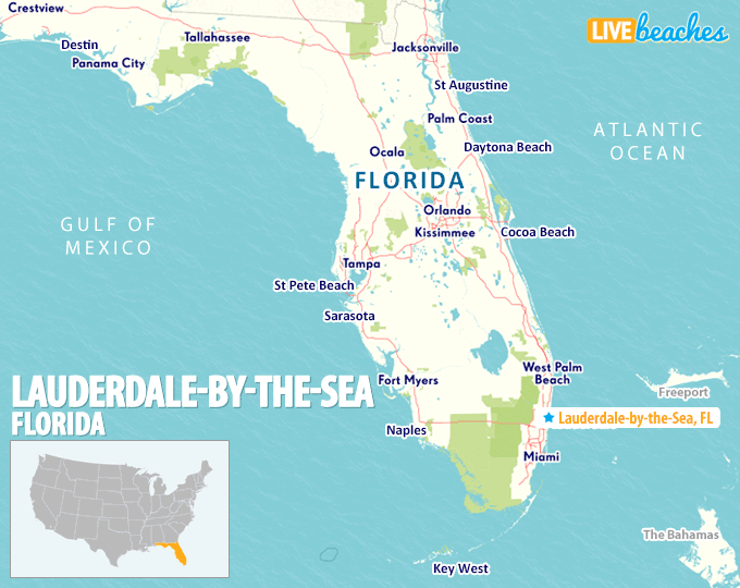 Lauderdale Map - LiveBeaches.com