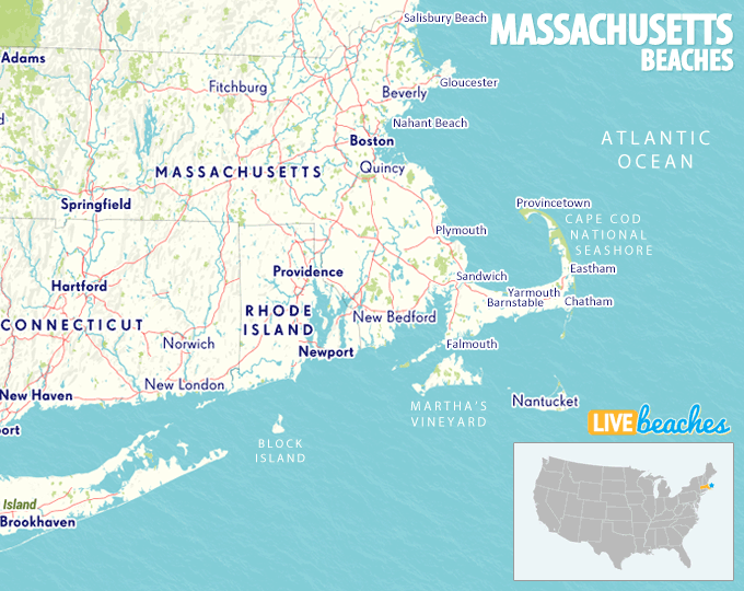 Map of Massachusetts Beaches