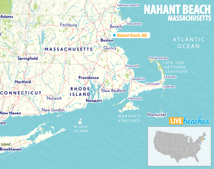 Map of Nahant Beach, MA