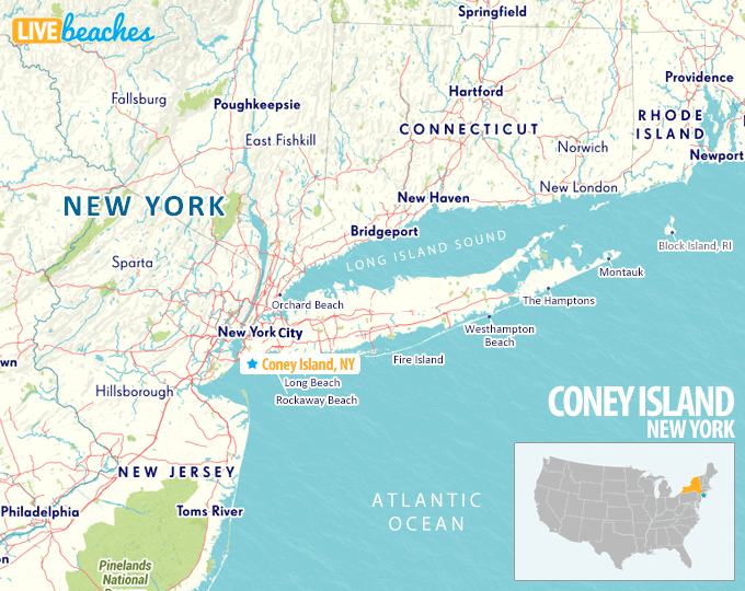 Map of Coney Island, New York