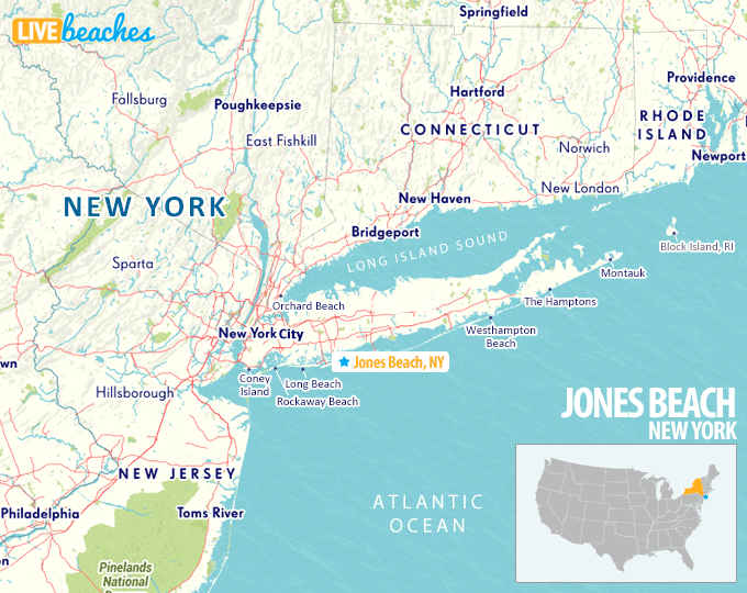 Map of Jones Beach, New York