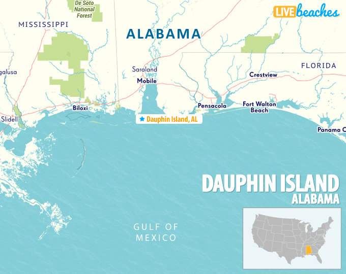 Map Of Dauphin Island Al - Winna Kamillah