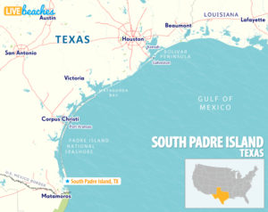Map of South Padre Island, Texas - LiveBeaches.com