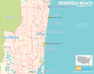 Deerfield Beach Florida Map, Best Beaches, USA - LiveBeaches.com