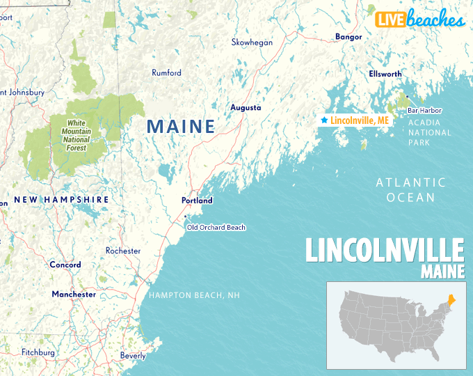 Map of Lincolnville, Maine - LiveBeaches.com