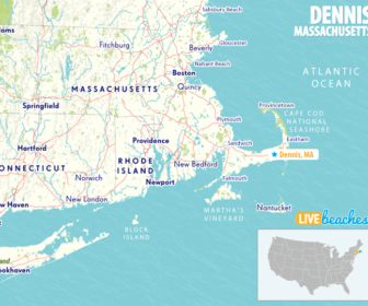 Map of Dennis, Massachusetts, Cape Cod - LiveBeaches.com