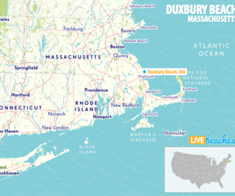 Map of Duxbury Beach, Massachusetts - LiveBeaches.com