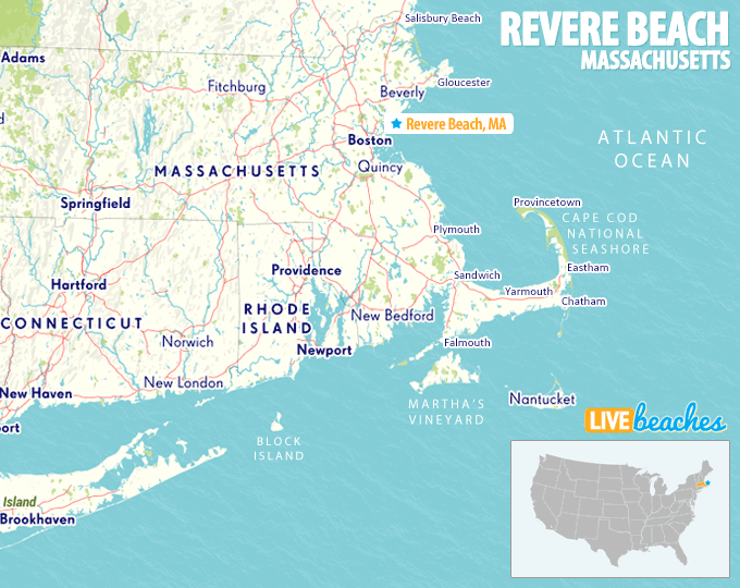 Map of Revere Beach, Massachusetts